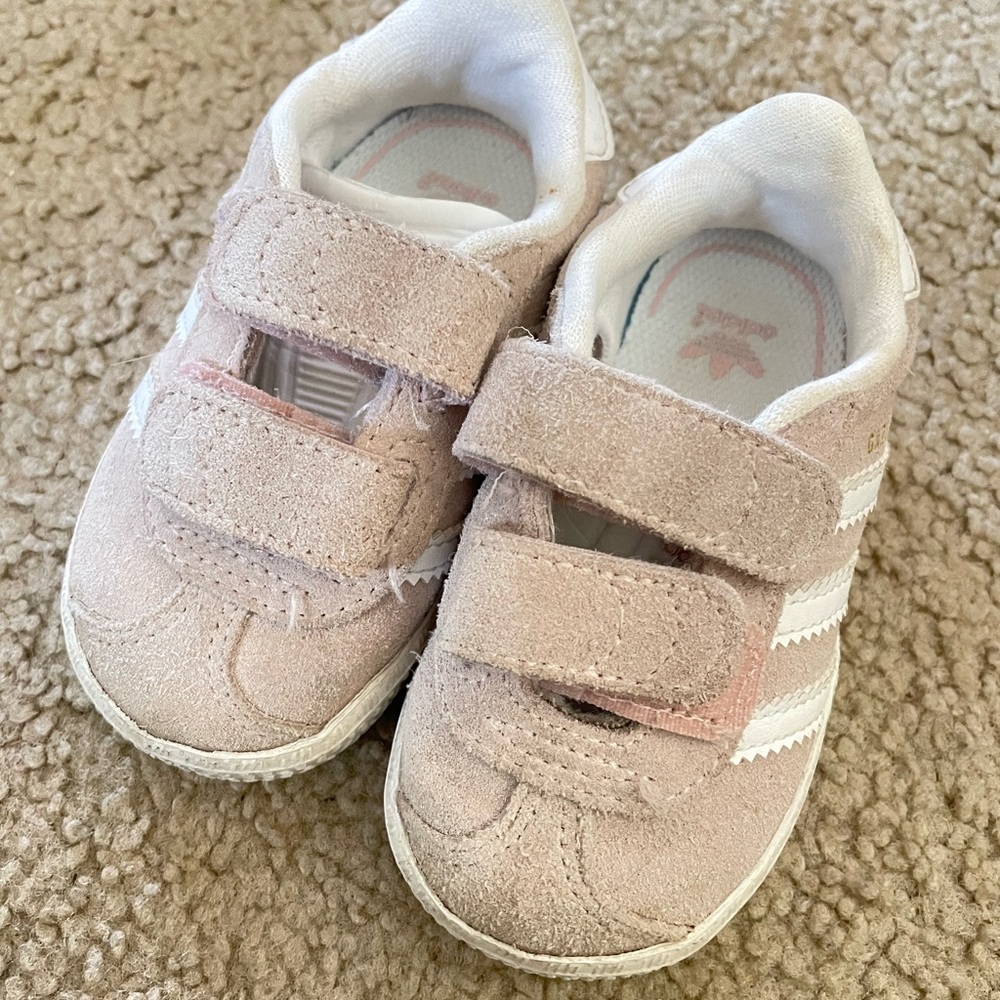 Adidas Kids Pink Velcro Sneakers